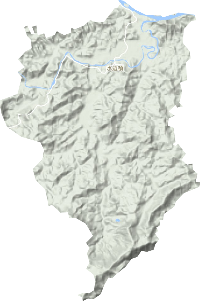 水边镇地形地图