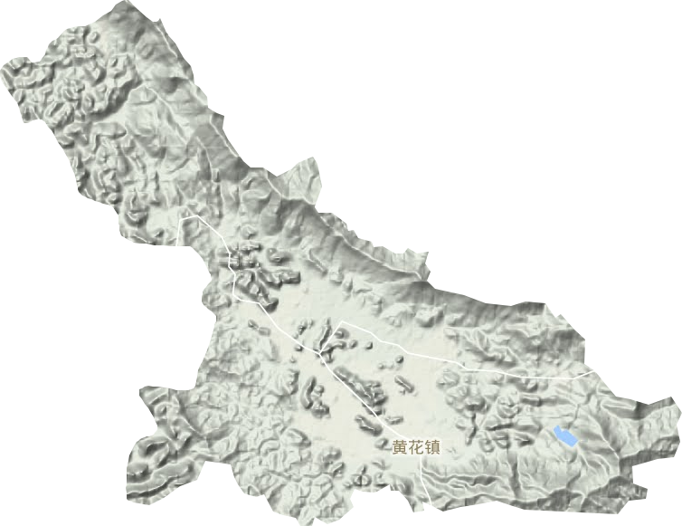 黄花镇地形地图