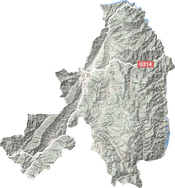 云县地形地图