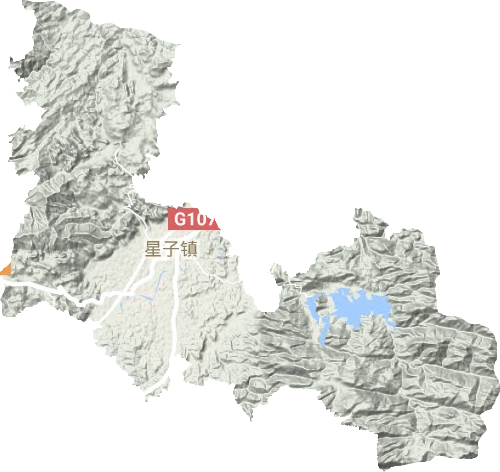 星子镇地形地图