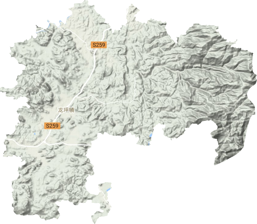 龙坪镇地形地图