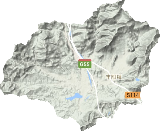 丰阳镇地形地图