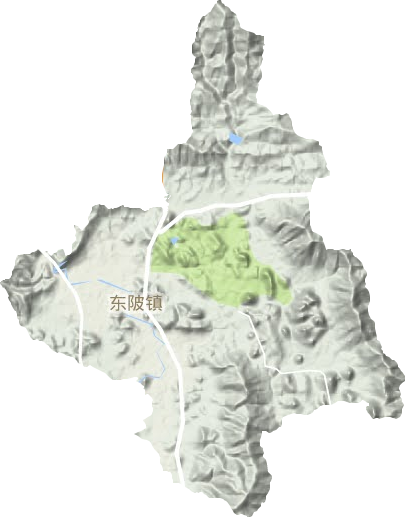 东陂镇地形地图