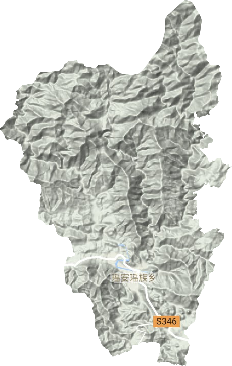 瑶安瑶族乡地形地图