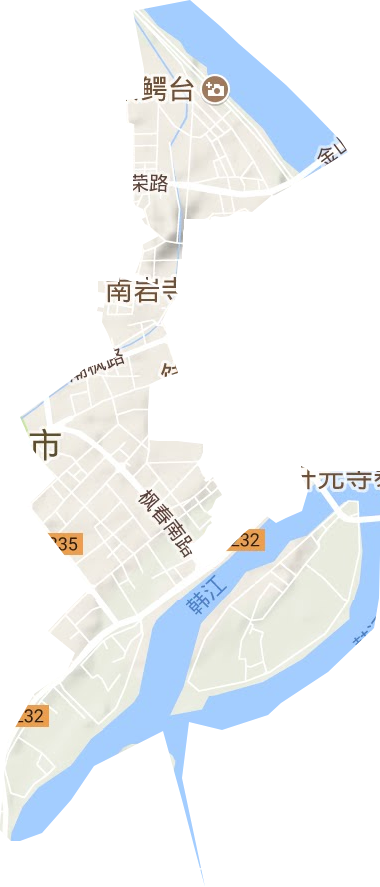 城西街道地形地图