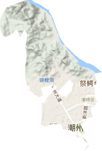 凤新街道地形地图