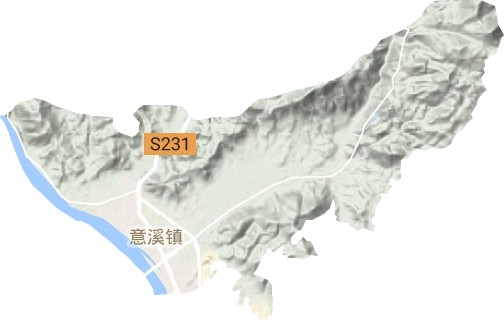 意溪镇地形地图