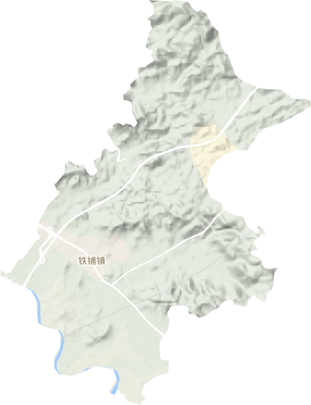 铁铺镇地形地图