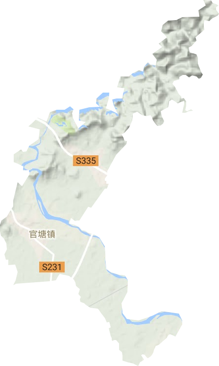 官塘镇地形地图