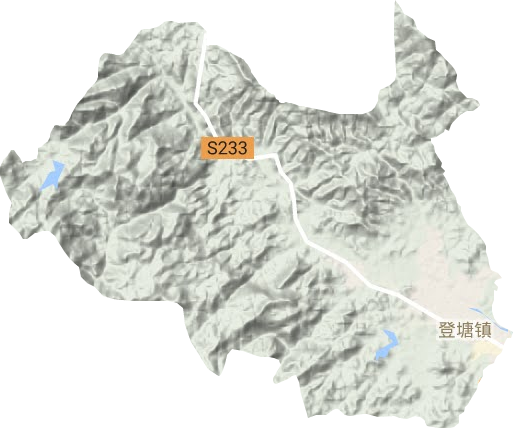 登塘镇地形地图