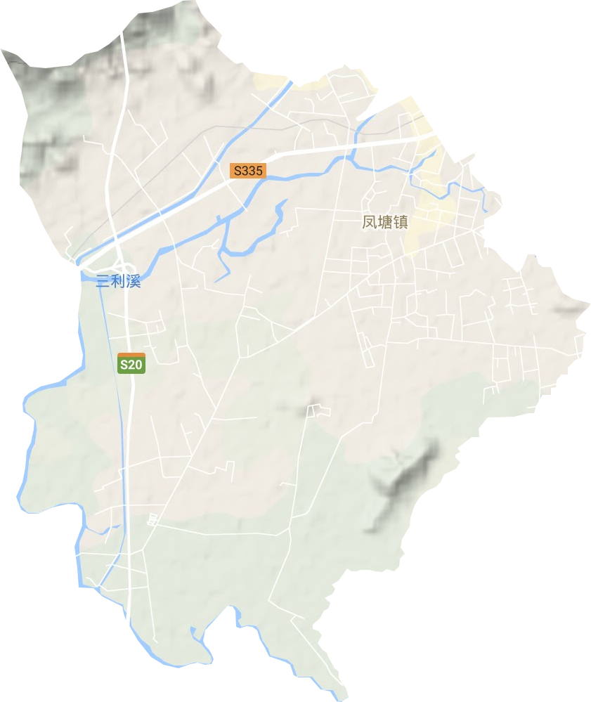 凤塘镇地形地图