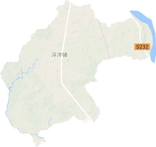 浮洋镇地形地图