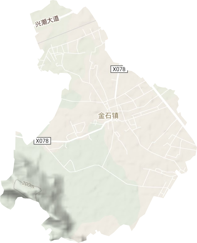 金石镇地形地图