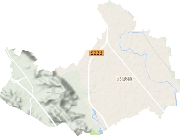 彩塘镇地形地图