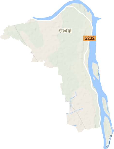 东凤镇地形地图
