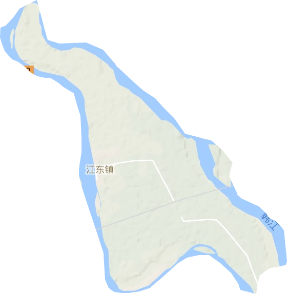 江东镇地形地图