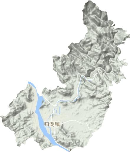 归湖镇地形地图