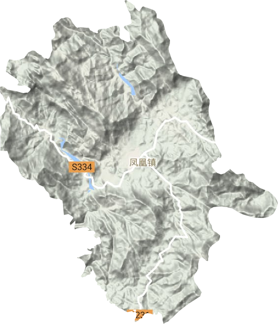 凤凰镇地形地图
