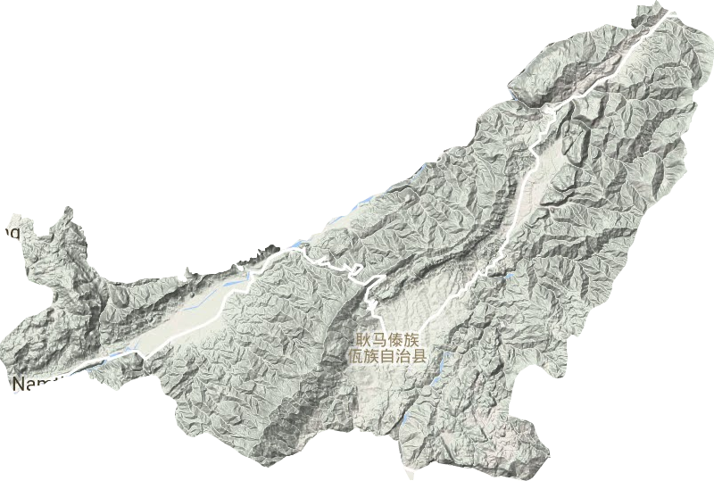 耿马县地形地图