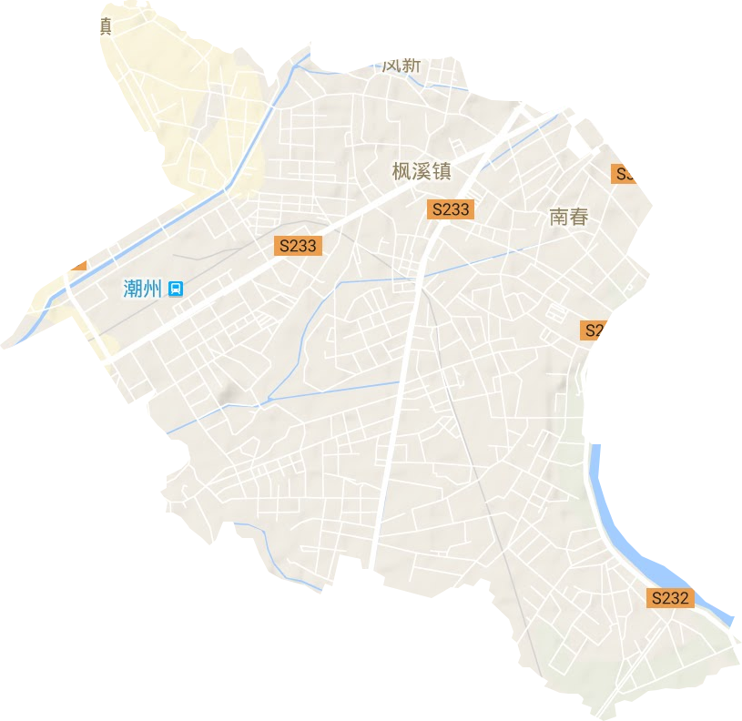 枫溪镇地形地图