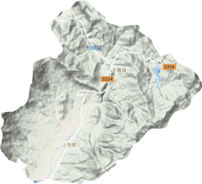 上饶镇地形地图