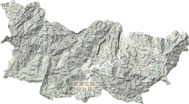 沧源县地形地图