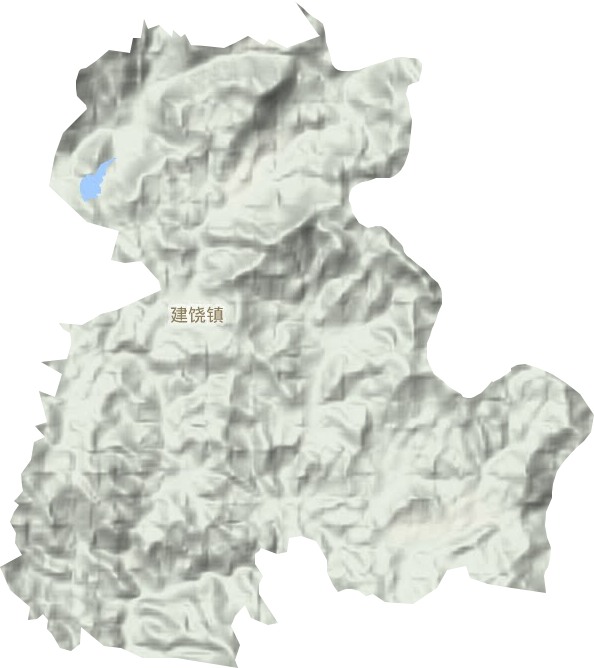 建饶镇地形地图