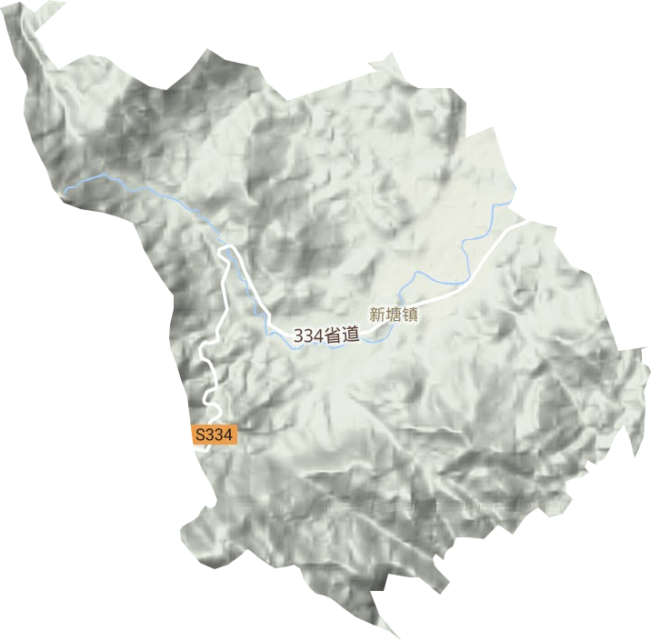 新塘镇地形地图