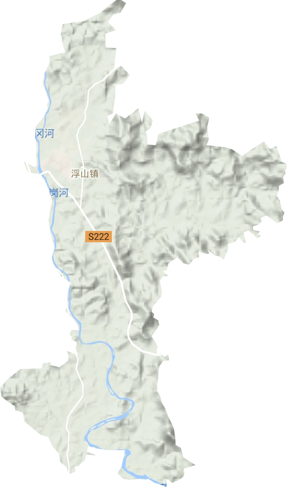 浮山镇地形地图