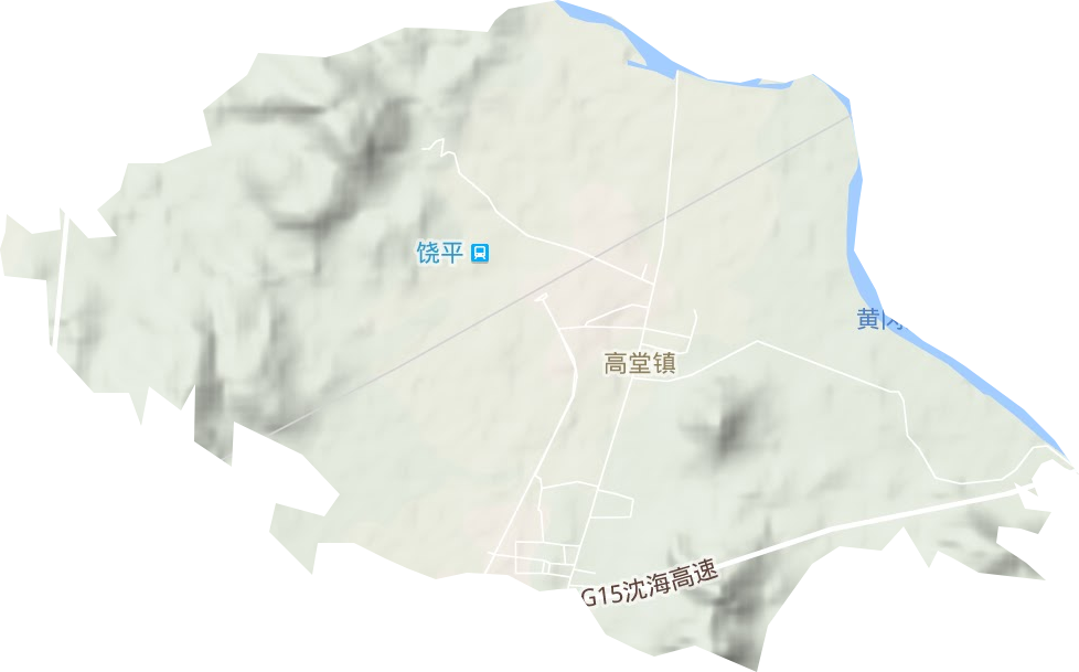 高堂镇地形地图