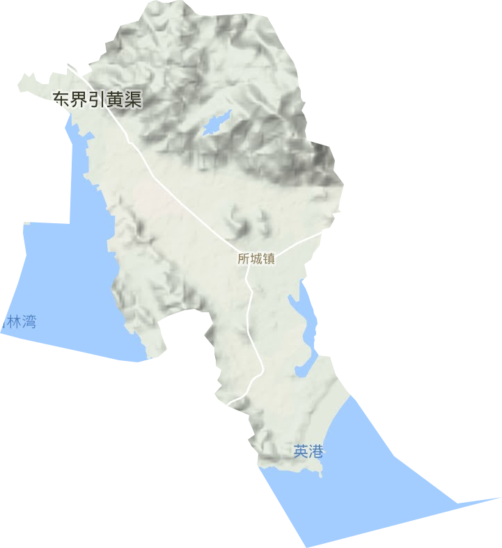 所城镇地形地图