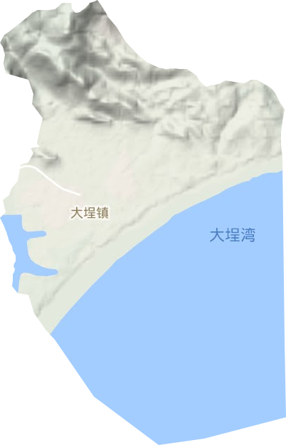 大埕镇地形地图