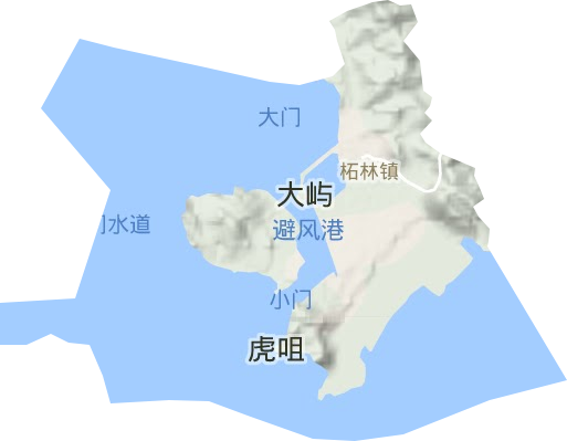 柘林镇地形地图