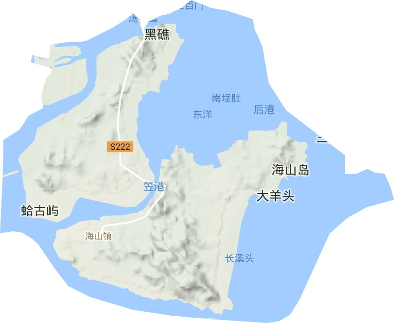 海山镇地形地图