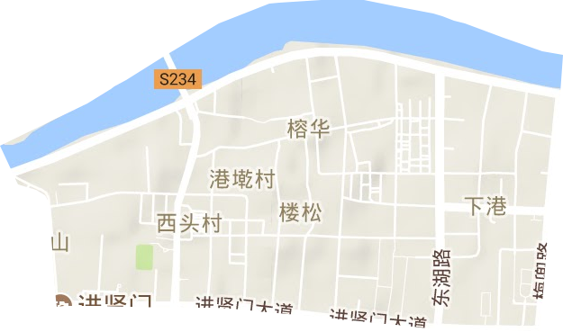 榕华街道地形地图