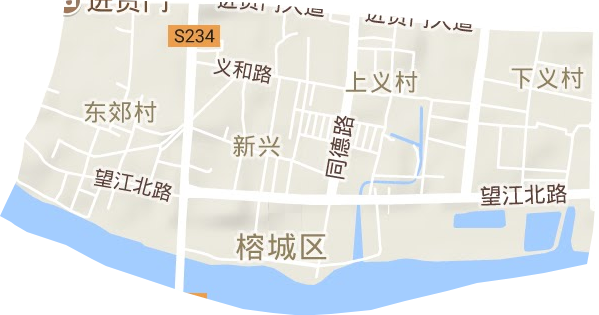 新兴街道地形地图