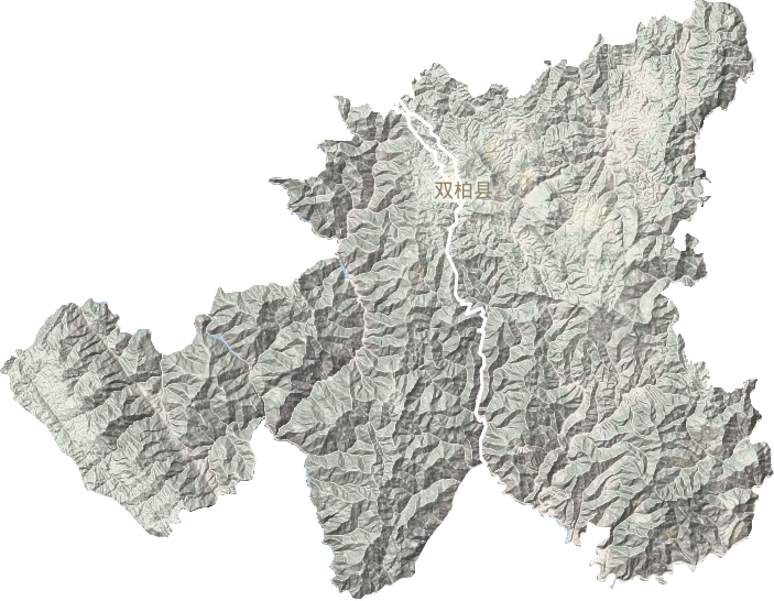 双柏县地形地图