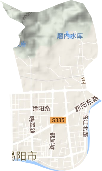 东升街道地形地图