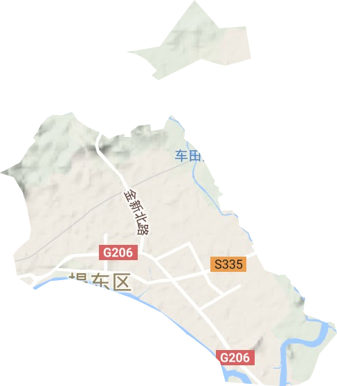 曲溪街道地形地图