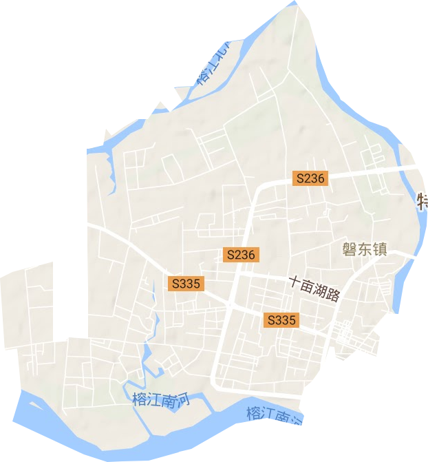 磐东街道地形地图