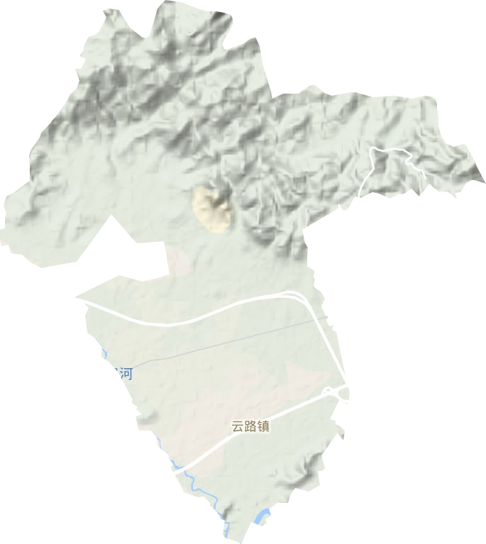 云路镇地形地图