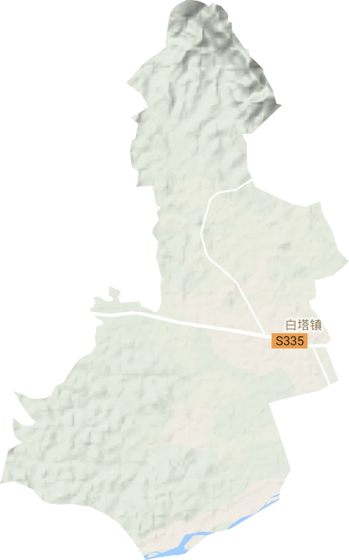 白塔镇地形地图