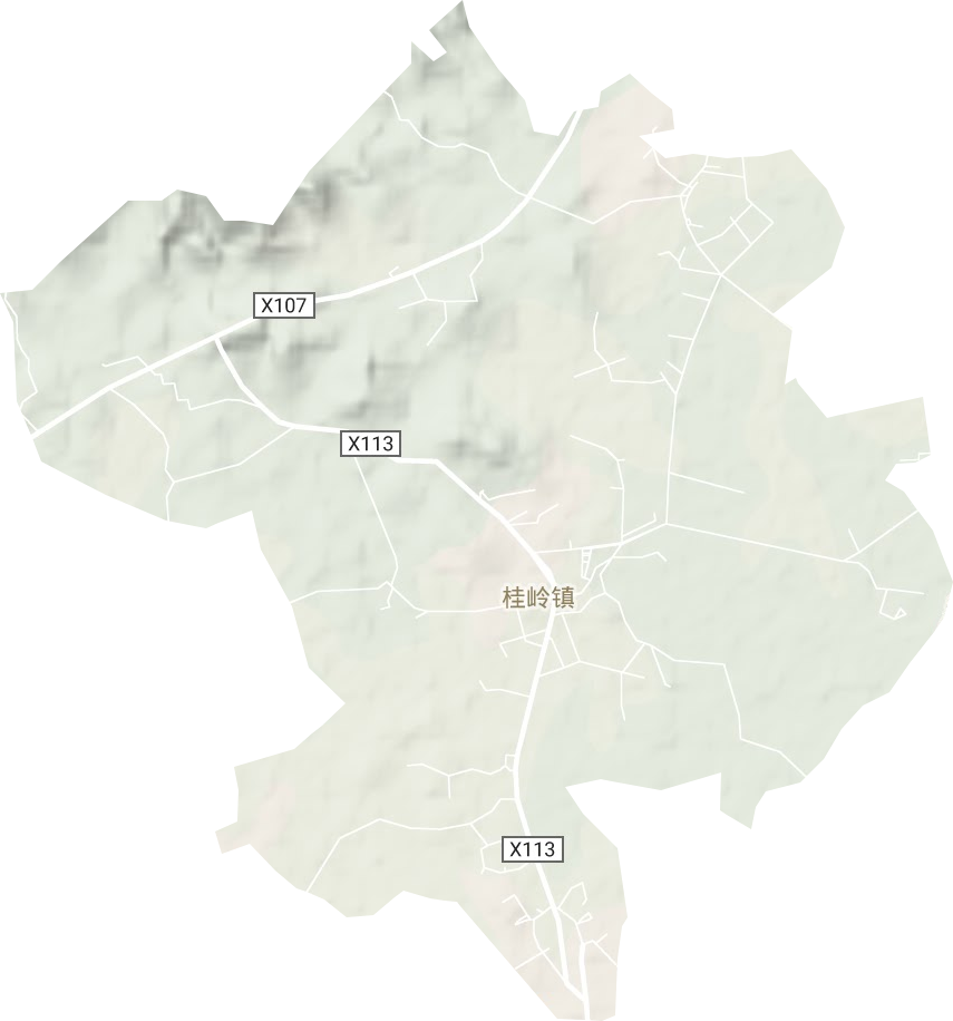 桂岭镇地形地图