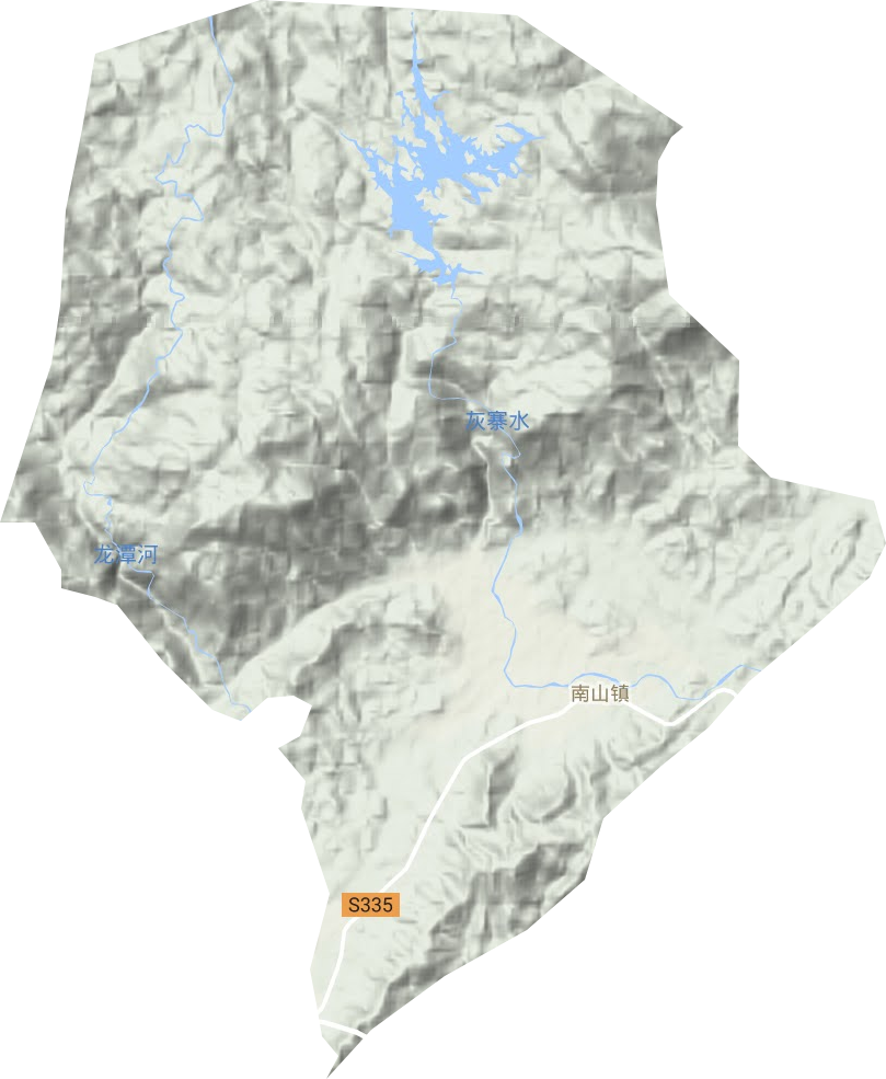 南山镇地形地图