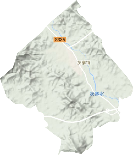 灰寨镇地形地图