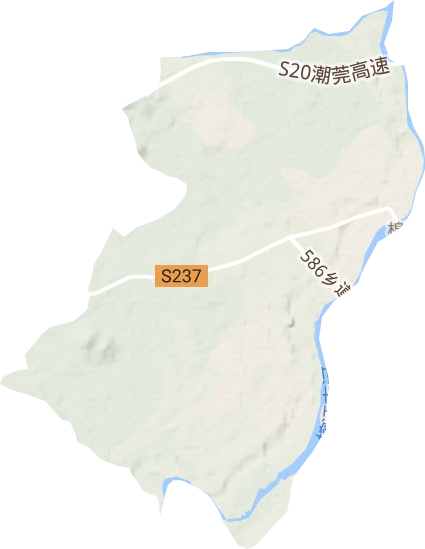 凤江镇地形地图