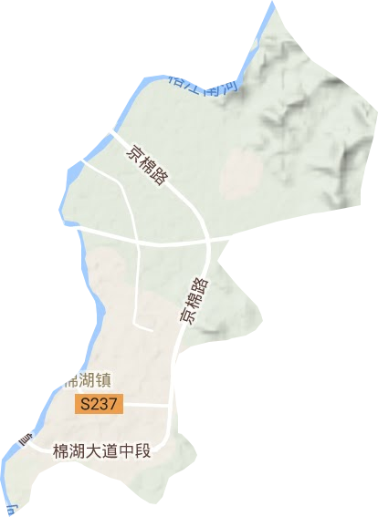 棉湖镇地形地图