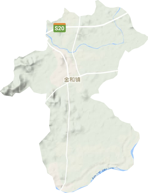 金和镇地形地图