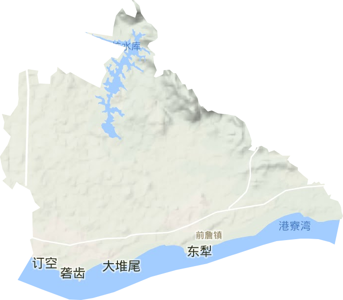前詹镇地形地图