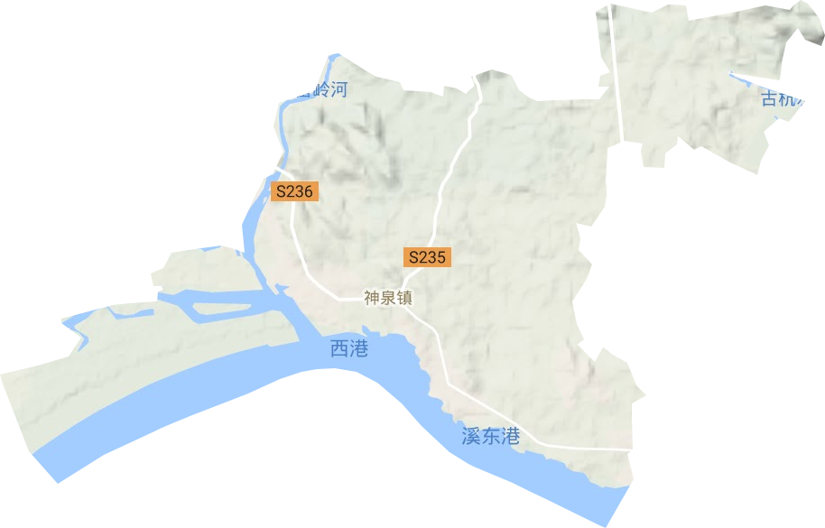 神泉镇地形地图